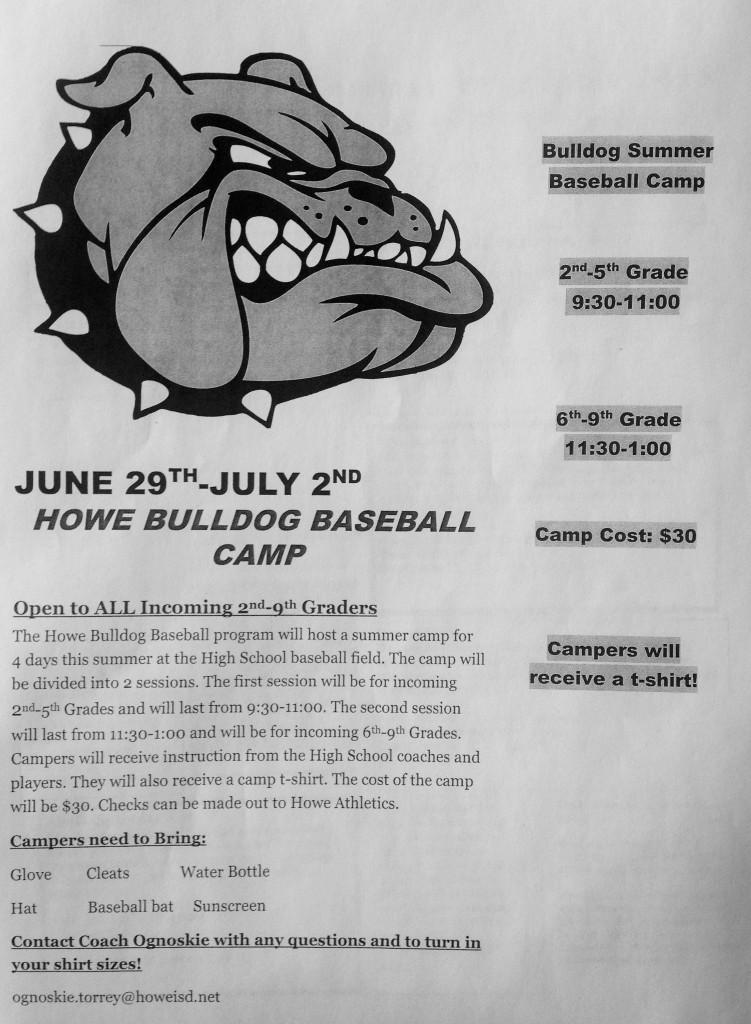 Bulldog baseball camp